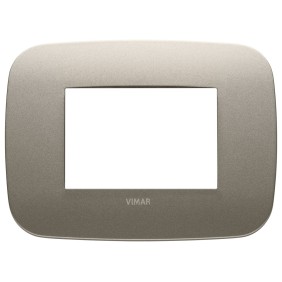 Placca Vimar Arkè Round 3 moduli Champagne Matt 19683.13