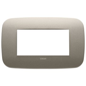 Placca Vimar Arkè Round 4 moduli Champagne Matt 19684.13