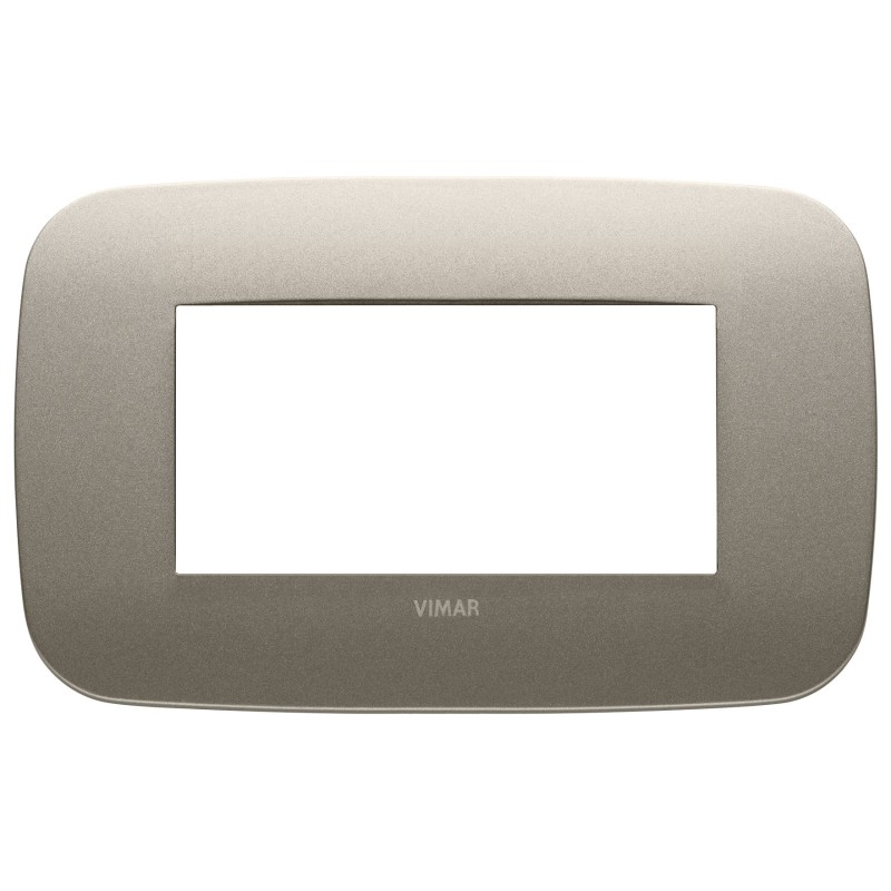 Placca Vimar Arkè Round 4 moduli Champagne Matt 19684.13