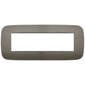 Placca Vimar Arkè Round 7 moduli Champagne Matt 19687.13