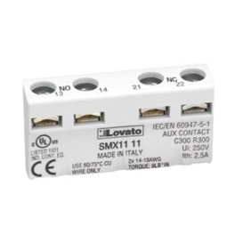 Contatto Ausiliario aggancio frontale 2 NA per contattori serie SM1P Lovato SM1X1120