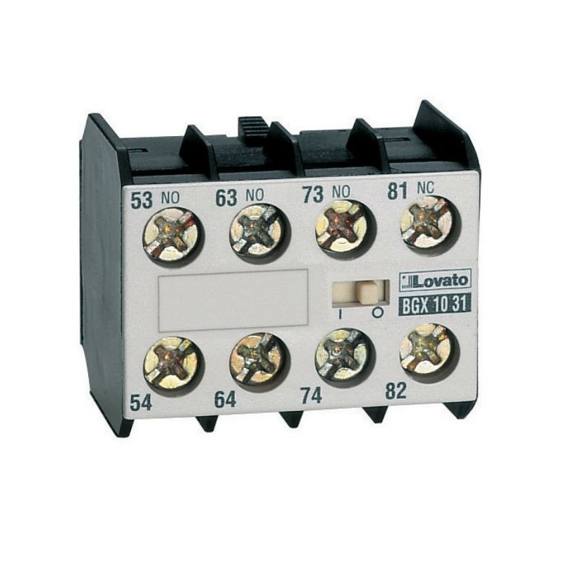 Contatto Ausiliario per Contattori serie BG 2NA+2NC Lovato 11BGX1022