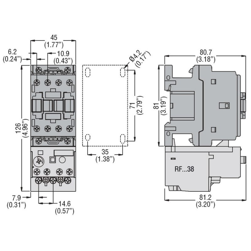 Contatto Ausiliario per Contattori serie 11BF e BF 2NA Lovato BFX1020