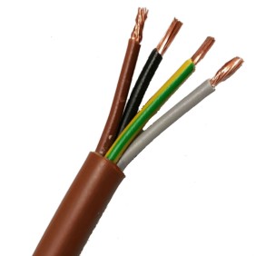 Cavo FS18OR18 Antifiamma 4X1 MMQ Colore marrone  Matassa 100 Mt