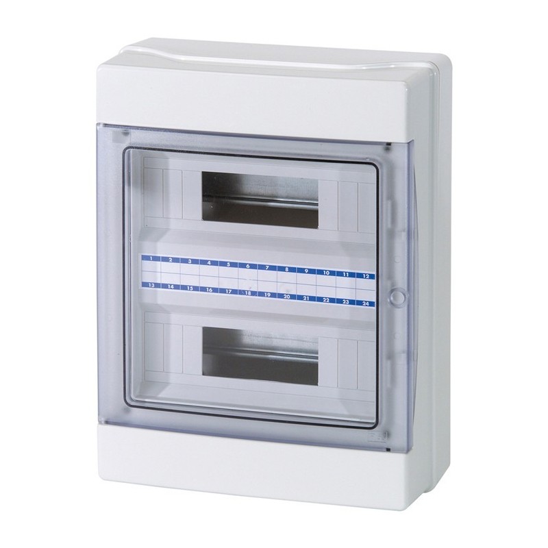 Centralino da Parete 24 Moduli Porta Trasparente IP65 Master M04924-T