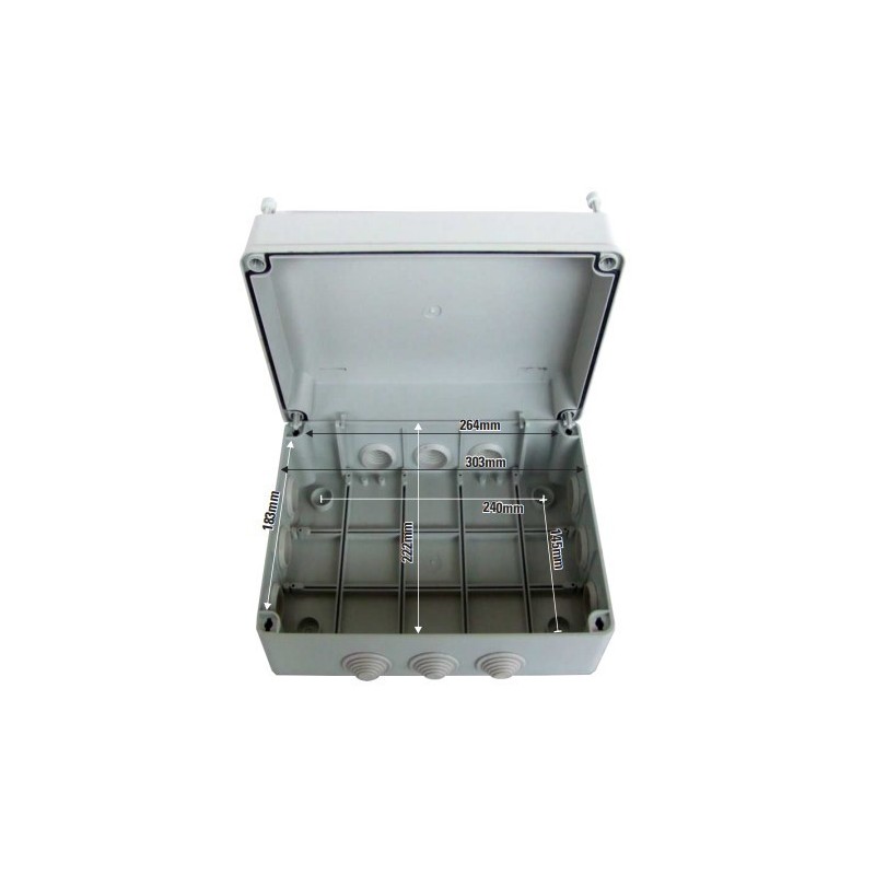 Cassetta di derivazione 300x220x120 con passacavi Master M03105