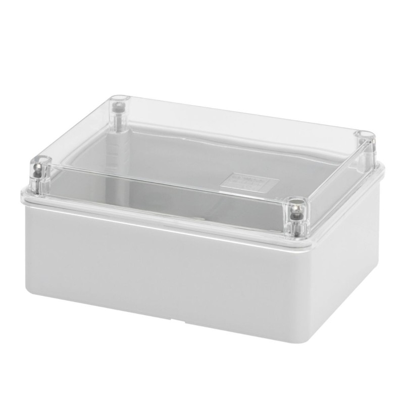 Cassetta di derivazione 190X140X70 coperchio trasparente pareti lisce Gewiss GW44227