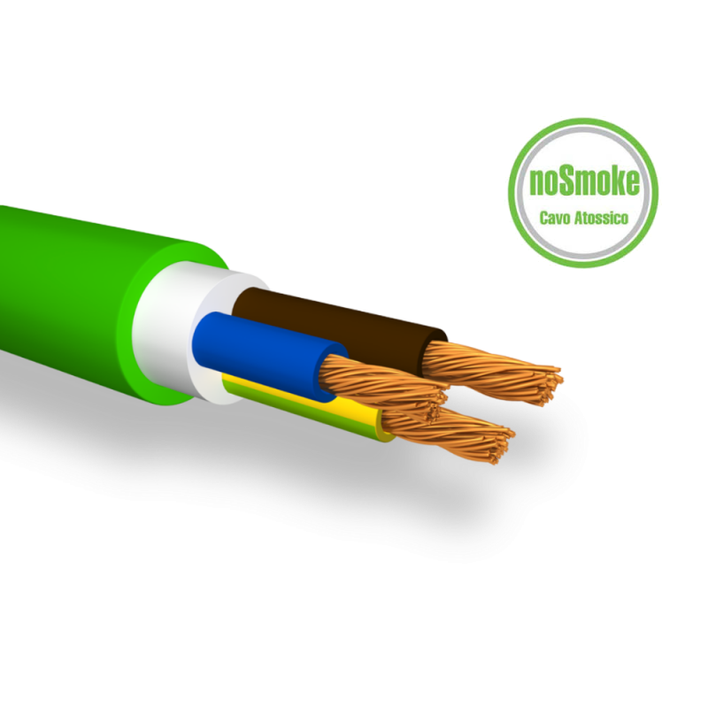Cavo FG16OM16 3G1,5 No Smoke Guiana Verde Con Giallo Verde