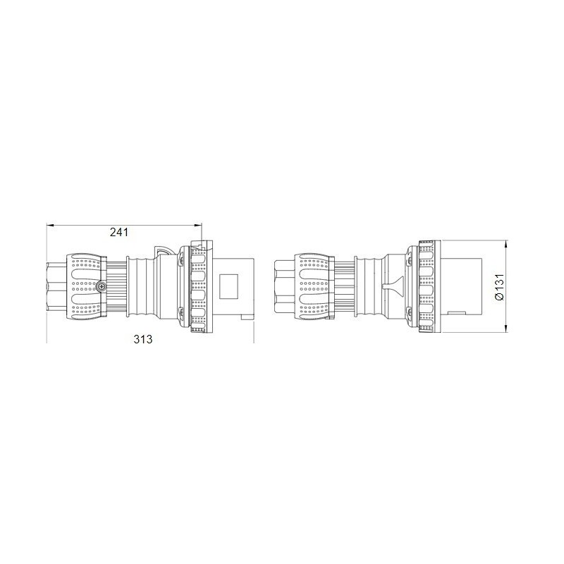 Spina CEE 3P+N+T cablaggio a vite IP67 125A GW60061H