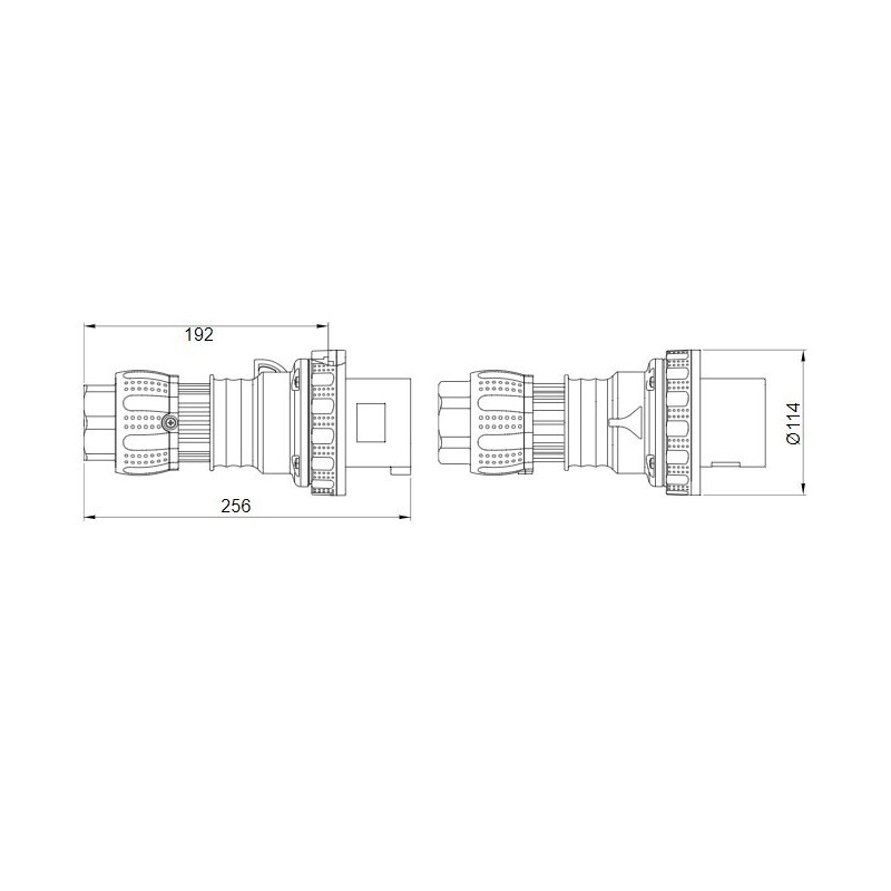 Spina CEE 2P+T cablaggio a vite IP67 63A GW61048H