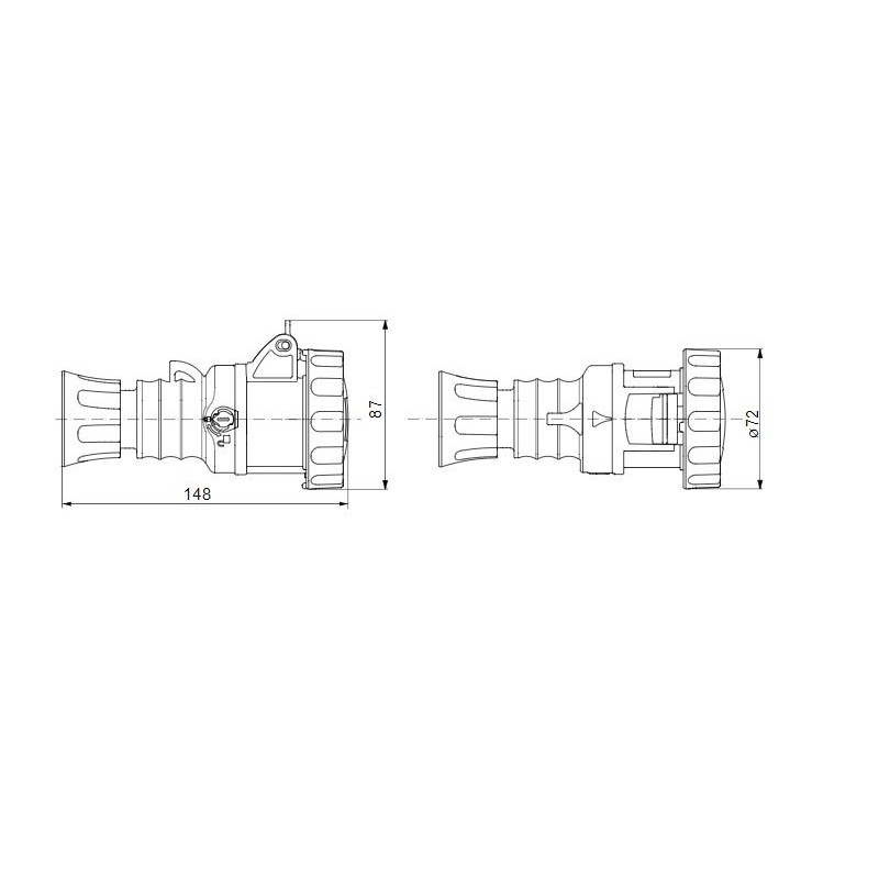 Presa CEE 2P+T cablaggio a vite IP67 16A GW62026H