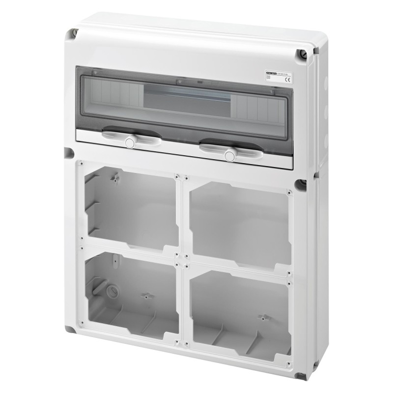 Quadro 4 prese interbloccate con base portafusibili 16 e 32A GW68014N