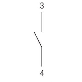 Schema elettrico Contatto Ausiliario NA per Pulsanti da pannello Lovato LPXC10