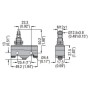 Dimensioni MICROINTERRUTTORE AD ASTA A ROTELLA FILETTATO LOVATO KSB2V