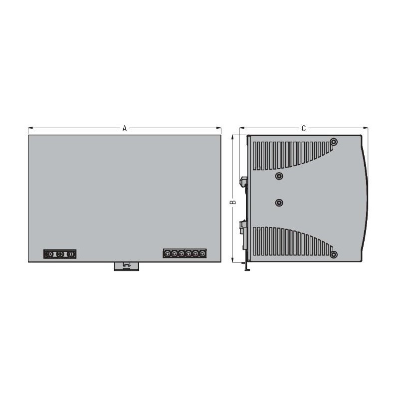 Dimensioni ALIMENTATORE SWITCHING 24DC 10A 240W LOVATO PSL124024