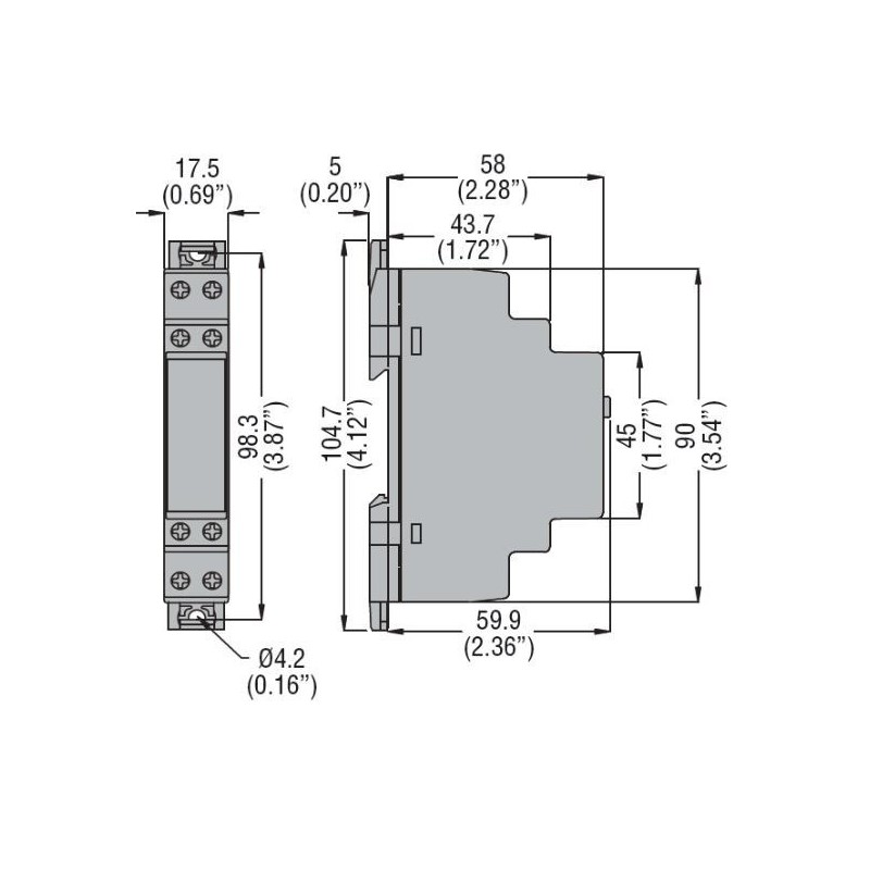 Dimensioni MULTIF.MULTISCALA 12/240VAC    TMM2