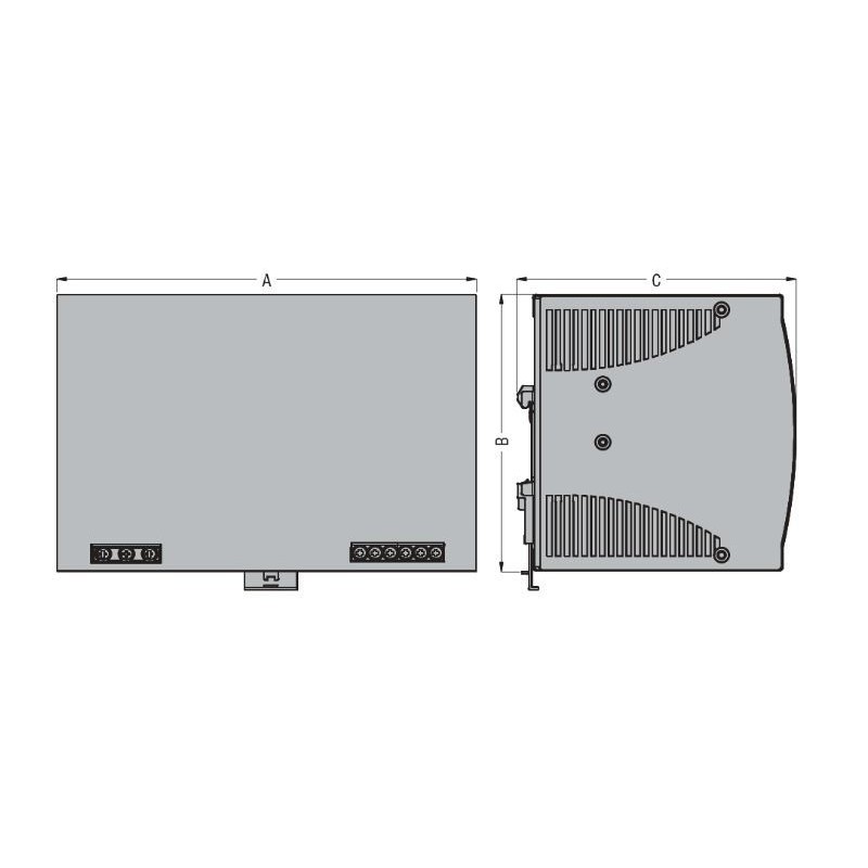 Dimensioni ALIMENTATORE SW 1F/24DC 20A 480W       PSL148024