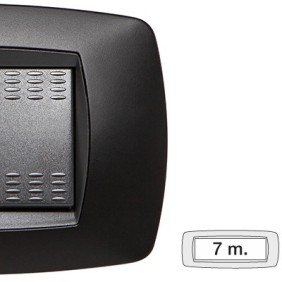 Placca Master Modo Nero Opaco in tecnopolimero 7 posti 39TC817