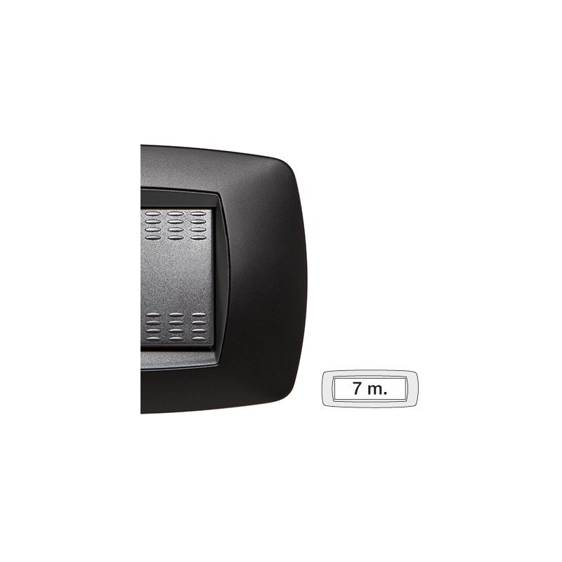 Placca Master Modo Nero Opaco in tecnopolimero 7 posti 39TC817