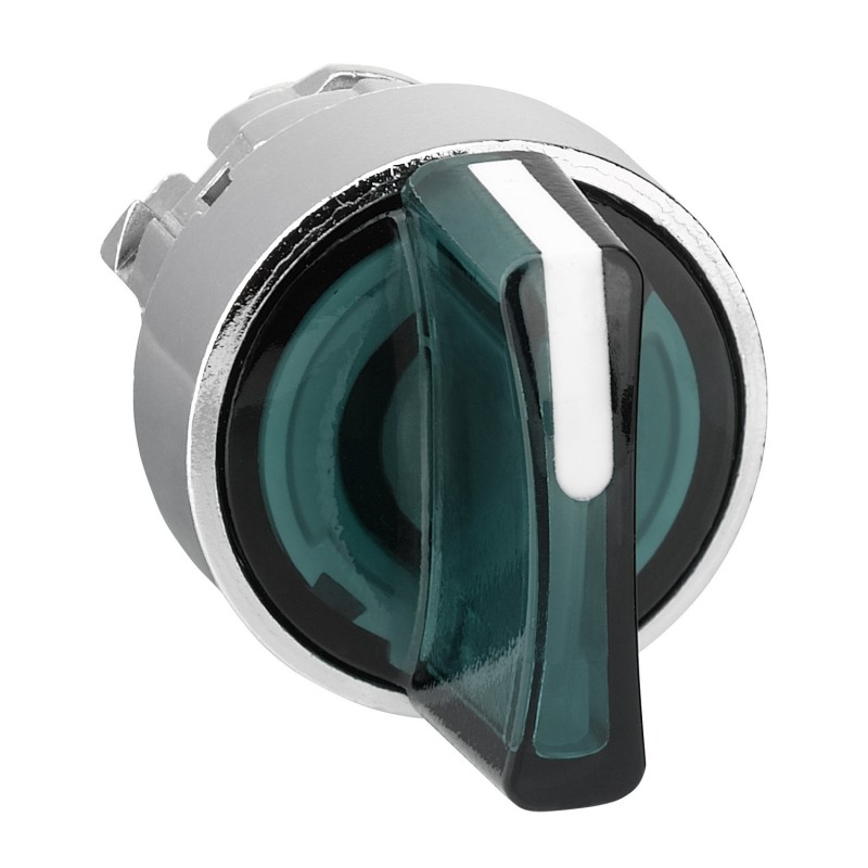 Testa Selettore Illuminabile VERDE tre posizioni LED Schneider ZB4BK1233