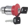 Testa Pulsante a Fungo Rosso con Sblocco a Chiave per foro Ø22 Schneider ZB4BS944