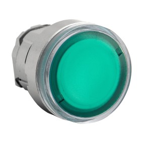 Pulsante illuminabile Verde foro 22 Schneider ZB4BW333 | Emmebistore
