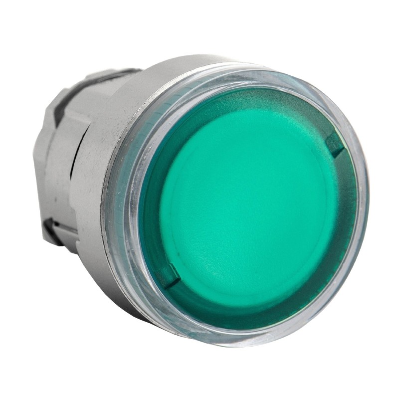 Pulsante illuminabile Verde foro 22 Schneider ZB4BW333 | Emmebistore