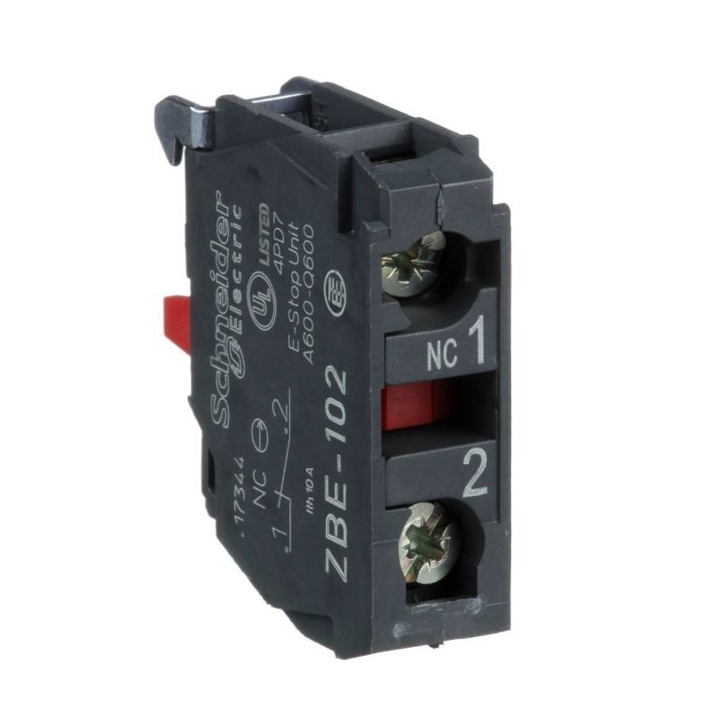 Contatto Normalmente Chiuso per Pulsanti da pannello Schneider ZBE102