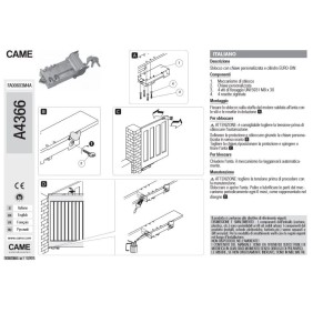 Sblocco con chiave personalizzata e cilindro EURO-DIN CAME CMC 801XA-0030