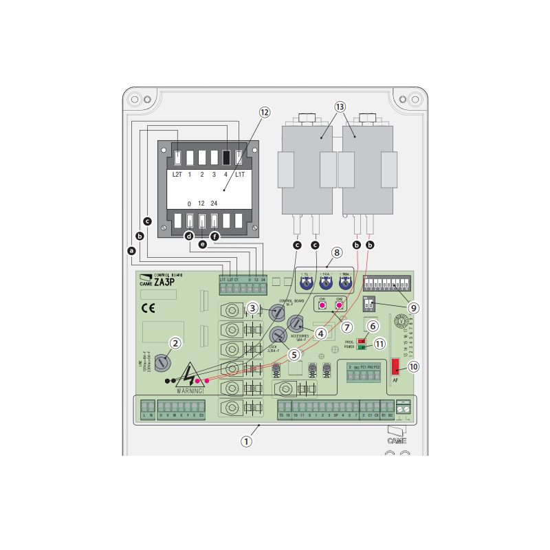 Quadro comando per cancelli a battente 230 V AC CAME ZA3P