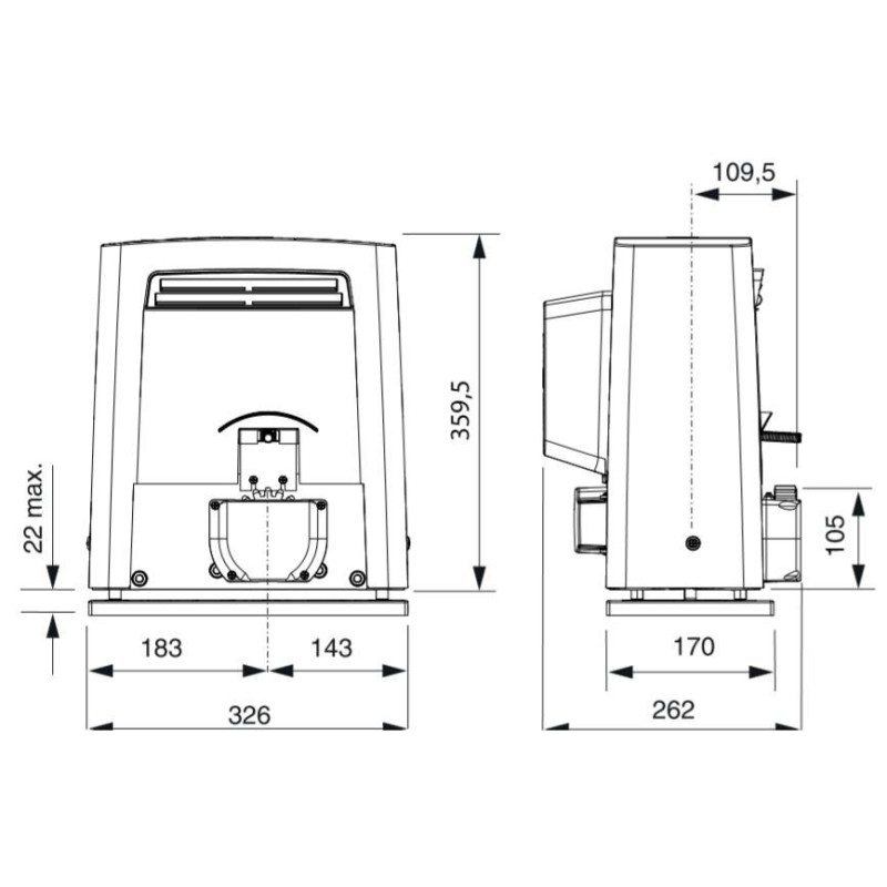 Motore per Cancelli Scorrevoli fino a 1200Kg CAME 801MS-0080