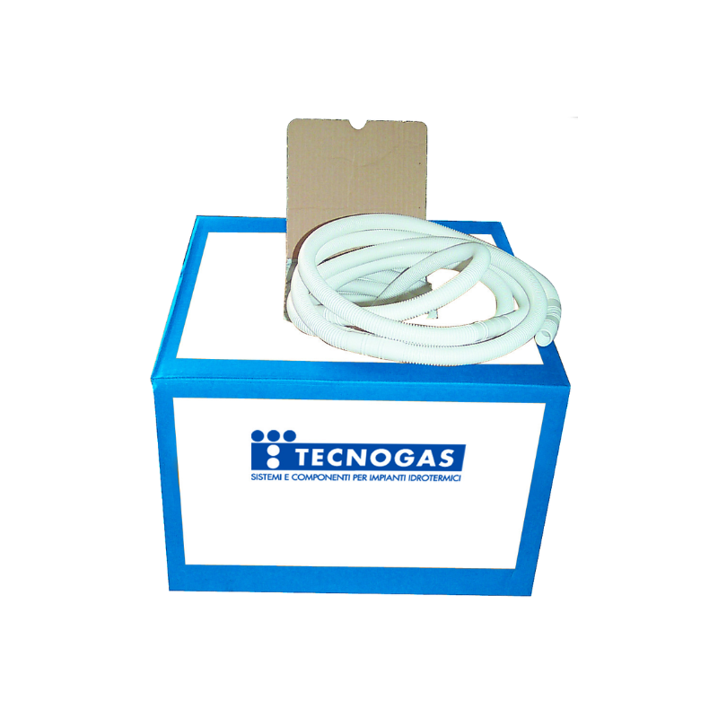 Tubo corrugato con innesti di diametro 16/18 mm Tecnogas 52018