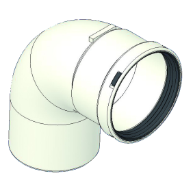 Curva MF 90° in P.P. diametro 80  con guarnizione TECNOGAS 51272