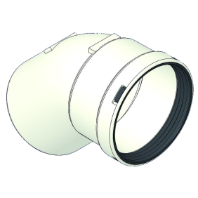 Curva MF 45° in P.P. diametro 80  con guarnizione TECNOGAS 51276