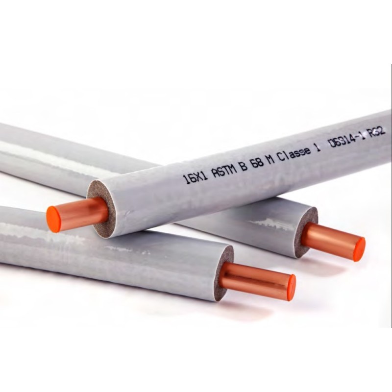 Tubo in rame per climatizzatori 1/4" spessore 1 Guaina Grigia
