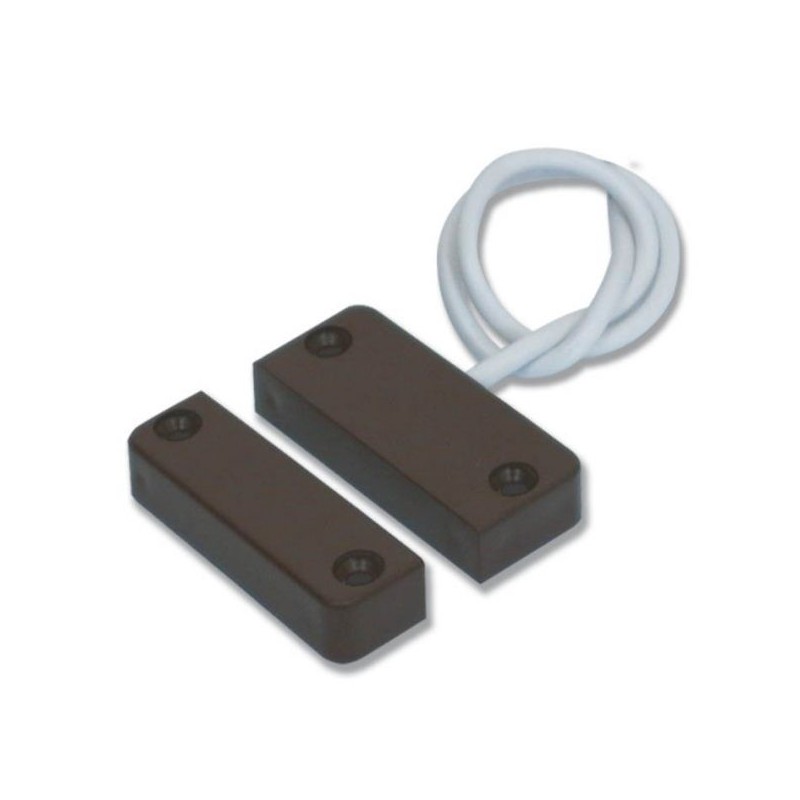 Contatto magnetico Reed in Nylon marrone a 2 fili Hiltron C58