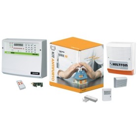 Kit antifurto via radio con centrale PROTEC8GSM completa di accessori Hiltron KXR8GSMA