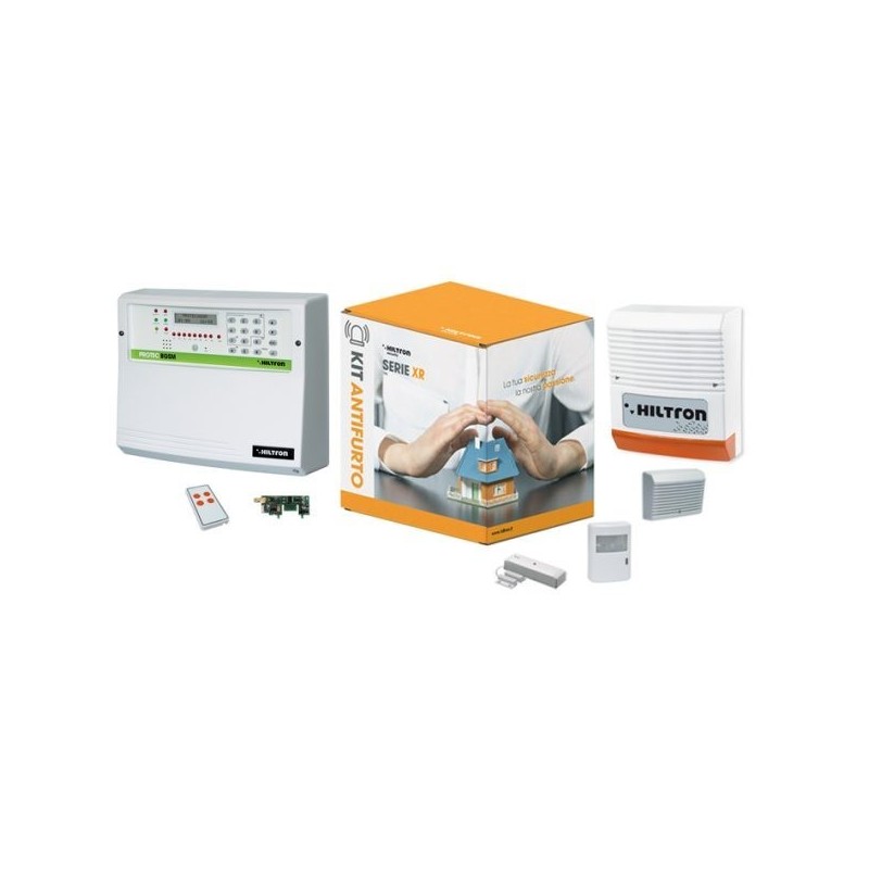 Kit antifurto via radio con centrale PROTEC8GSM completa di accessori Hiltron KXR8GSMA