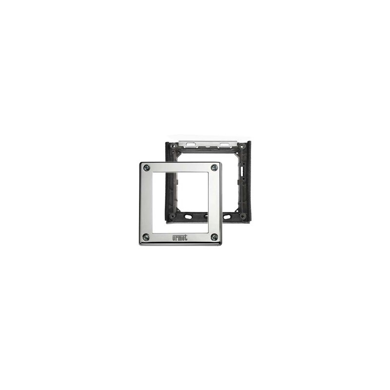 Telaio porta moduli con cornice per un modulo per pulsantiera Sinthesi Steel Urmet 1158/61