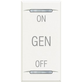 Copritasto Due Funzioni ON GEN OFF Serie Civili Bticino Axolute Bianca HD4911AF