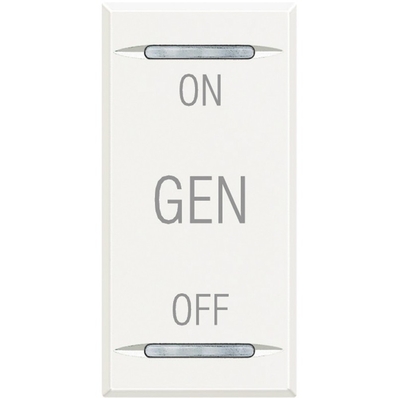 Copritasto Due Funzioni ON GEN OFF Serie Civili Bticino Axolute Bianca HD4911AF