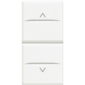 Doppio Pulsante Unipolare Interbloccato 10A NO Serie Civili Bticino Axolute Bianca HD4037