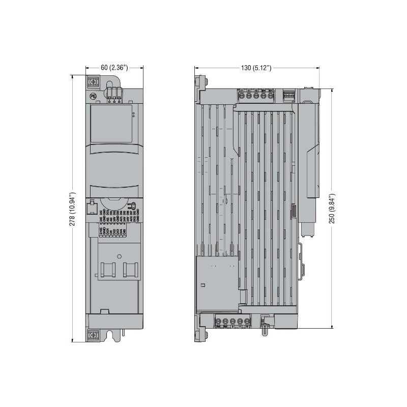 Inverter per motore trifase IP20 1,5kW con Display Retroilluminato LOVATO VLB30015A480