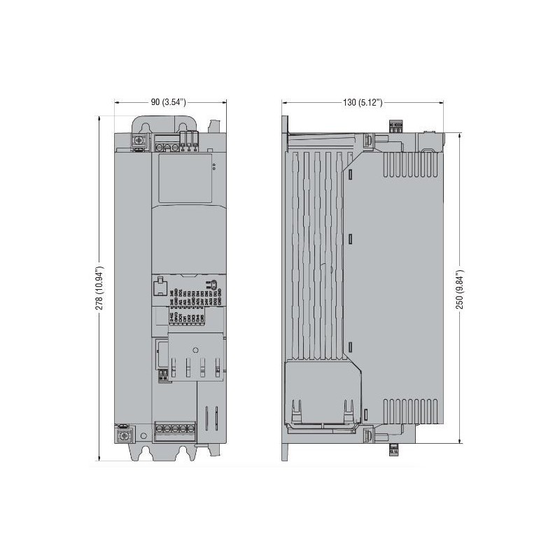 Inverter per motore trifase IP20 4kW con Display Retroilluminato LOVATO VLB30040A480