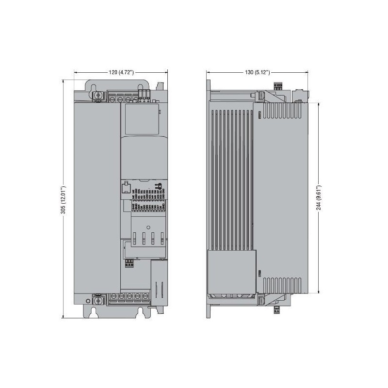 Inverter per motore trifase IP20 11kW con Display Retroilluminato LOVATO VLB30110A480