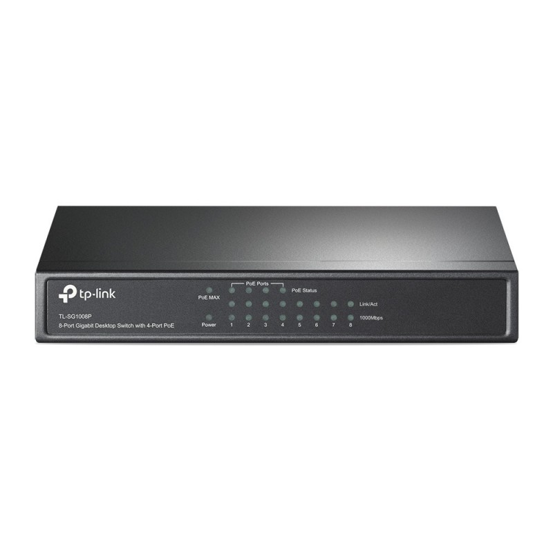 Switch Hub 10/100/1000Mbps 8 Porte e 4 Porte PoE TP-LINK TLSG1008P
