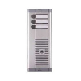 Frontale tre pulsanti su una fila con scatola ad incasso predisposto per posto esterno 925/103