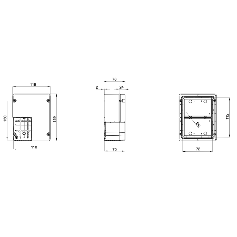 Cassetta di derivazione 150x110 Pareti lisce GEWISS GW44236