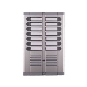 Frontale quattordici pulsanti su due file con scatola ad incasso predisposto per posto esterno 925/214