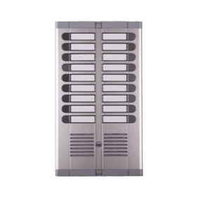 Frontale diciotto pulsanti su due file con scatola ad incasso predisposto per posto esterno 925/218